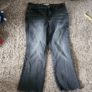 Madewell Dark Gray Flare Jeans